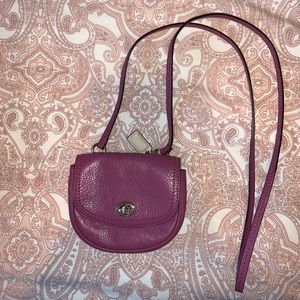 Mini purple COACH crossbody